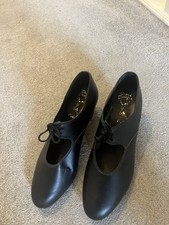 Black Size 7 Leather Upper Tap