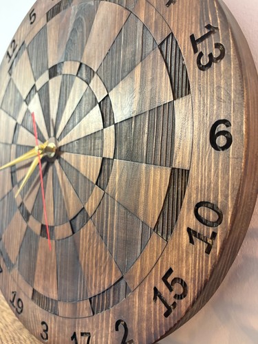 Handmade wooden dartboard wall - wooden,