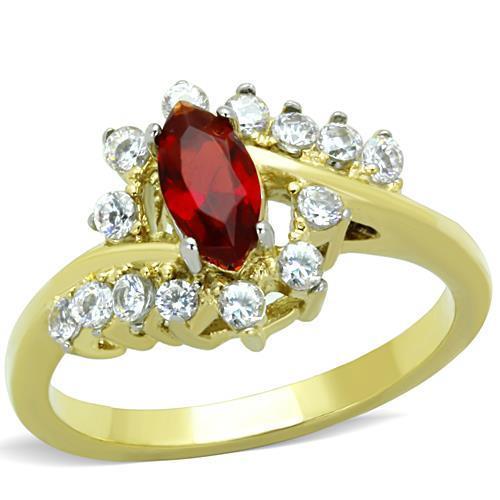 Marquise ruby ring - gold, ladies