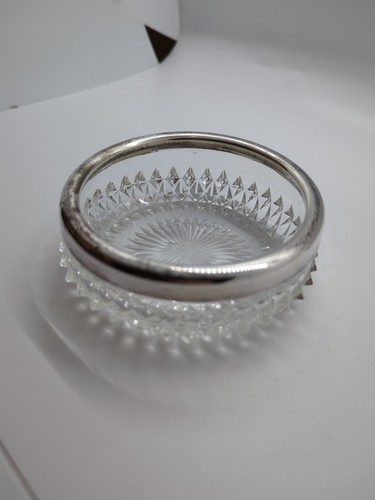 Pressed glass silver - silver, plated