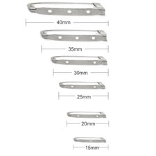 Steel brooch back - steel, pins
