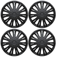 MITSUBISHI COLT 14" INCH HUB CAP CAPS PLASTIC COVERS FULL SET WHEEL TRIMS BLACK