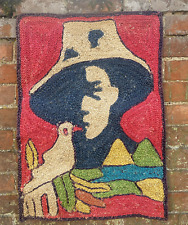 Vintage Sisal Wall Art Hanging Rope Tapestry - Nicaraguan - 62cm x 88cm