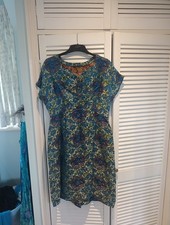 Vintage Handmade Shift Dress, Chinese Style Brocade Fabric With Dragons, 14