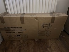 BNIB Black Glass 90cm TV stand