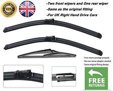 For Peugeot 308 Hatchback 2013-2021 Front and Rear Windscreen Wipers 24"18"9"