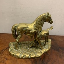Antique Heavy Brass Horse And