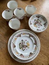 Vintage Radfordian Radford Crown Bone China Tea Set cups saucers Plates Japanese