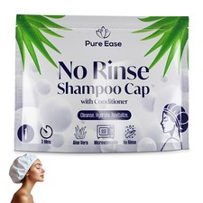 PureEase Shampoo Cap No Rinse - Shampoo Caps No Rinse for Elderly - Microwavable