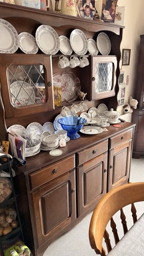 Brown wood glass corner - wood, &