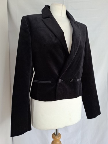 Velvet cropped jacket uk - me+em,