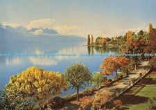 D212485 Montreux Suisse Quai de Bon Port Cartes ERSA Color E Ruckstuhl S A Lausa