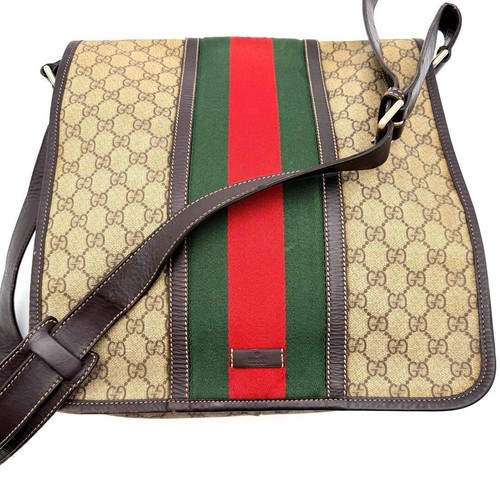 Gucci canvas messenger bag - canvas,