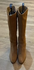 BNWOT BODEN Almond Toe Heeled Knee Boots - Tan Suede - UK 6 / Eu 39