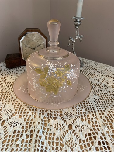 Victorian pink frosted glass - victorian,
