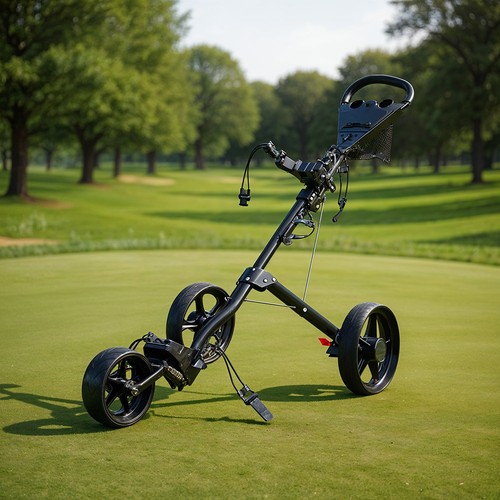 Folding wheel golf - 3-wheel, push