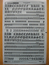 1 x Letraset Upp/Low/Num  OLD
