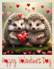 Hedgehogs Valentine's Day Card
