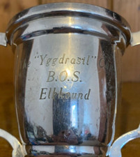 Elkhound Dog vintage silver