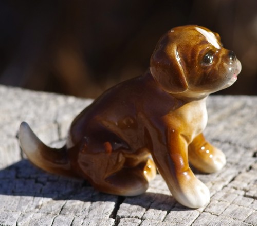 Vintage goebel boxer dog puppy - dog,