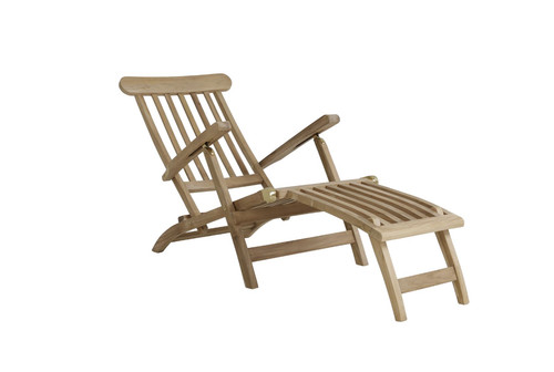 Teak steamer chair - steamer, /
