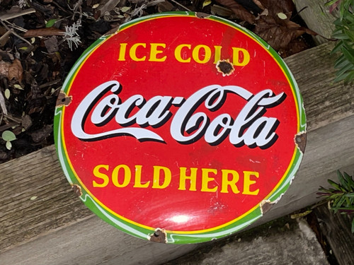 Vintage coca cola enamel - vintage,