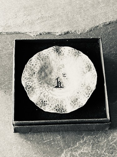Handmade hammered tin trinket - handmade,