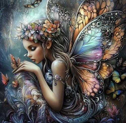 Flower fairy diamond - flower,