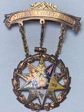 12k rose gold Gavel Pin Badge