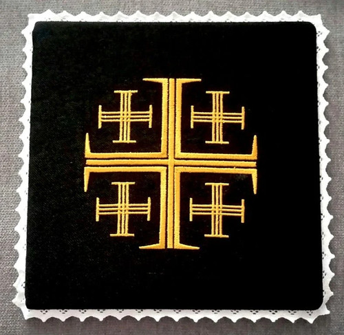 Chalice pall black jerusalem - pall,