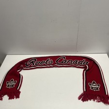 Roots Canada Spell Out Scarf  with Canada root patches 