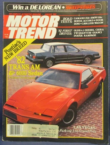 Motor trend magazine jan - jan, 1982