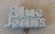 BLUE JEANS Magazine Vintage c1980s Advertising Pin Badge Pop & Fashion Comic