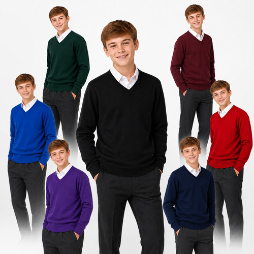 Neck jumpers for school - jumpers,