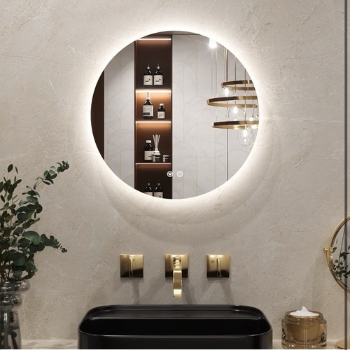 50cm round bathroom - 50cm, mirror