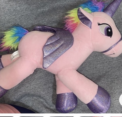 Big pink unicorn glittery - big,