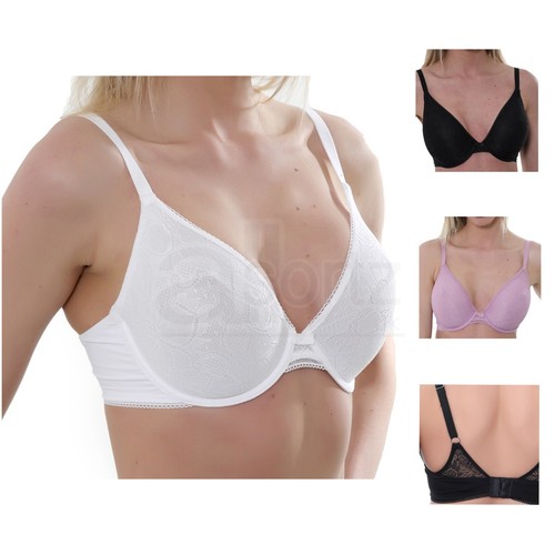 Ladies underwired plunge bra - ladies,