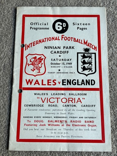 1949 wales england 1st post - 1949, england,