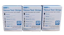 3 x 50 GlucoRx Nexus Blood Glucose Diabetic Test Strips Use By 13.03.26 Freepost