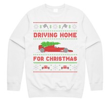 Formula Racing Driving Home For Christmas Jumper Sweatshirt Sainz Hamilton Lando