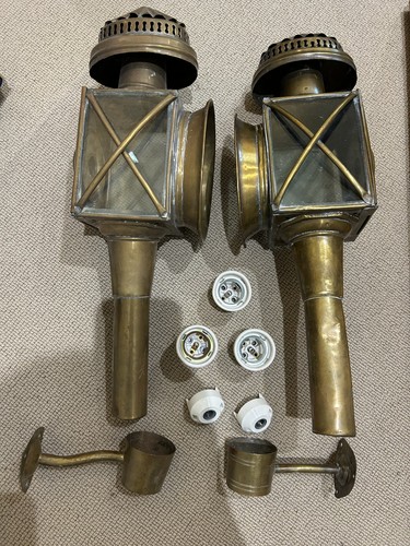 Pair antique brass - antique, carriage