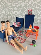 BARBIE BEDROOM FURNITURE IKEA EXTENDING BED WARDROBE TOYS KEN & TOMMY BROTHERS