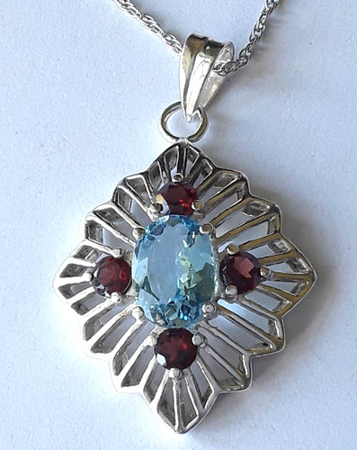 Sterling silver pendant - pendant, with
