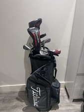Full Set Of Taylormade M6 Golf Clubs Driver Irons Woods Hybrid Putter Cart Bag