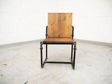 Bar Stool Chair Industrial Metal Steel Legs Reclaimed Solid Timber Wood Style