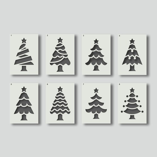 Christmas tree stencils for - tree,