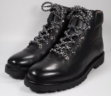 Brand New H By Hudson Gamma Men's Black Leather Hiker Boots Size 10/44