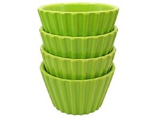 4 Green Ceramic Ramekin 10cm