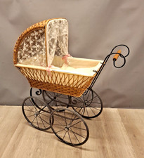 Wicker Dolls Carriage Antique