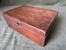 Oak vintage writing slope box